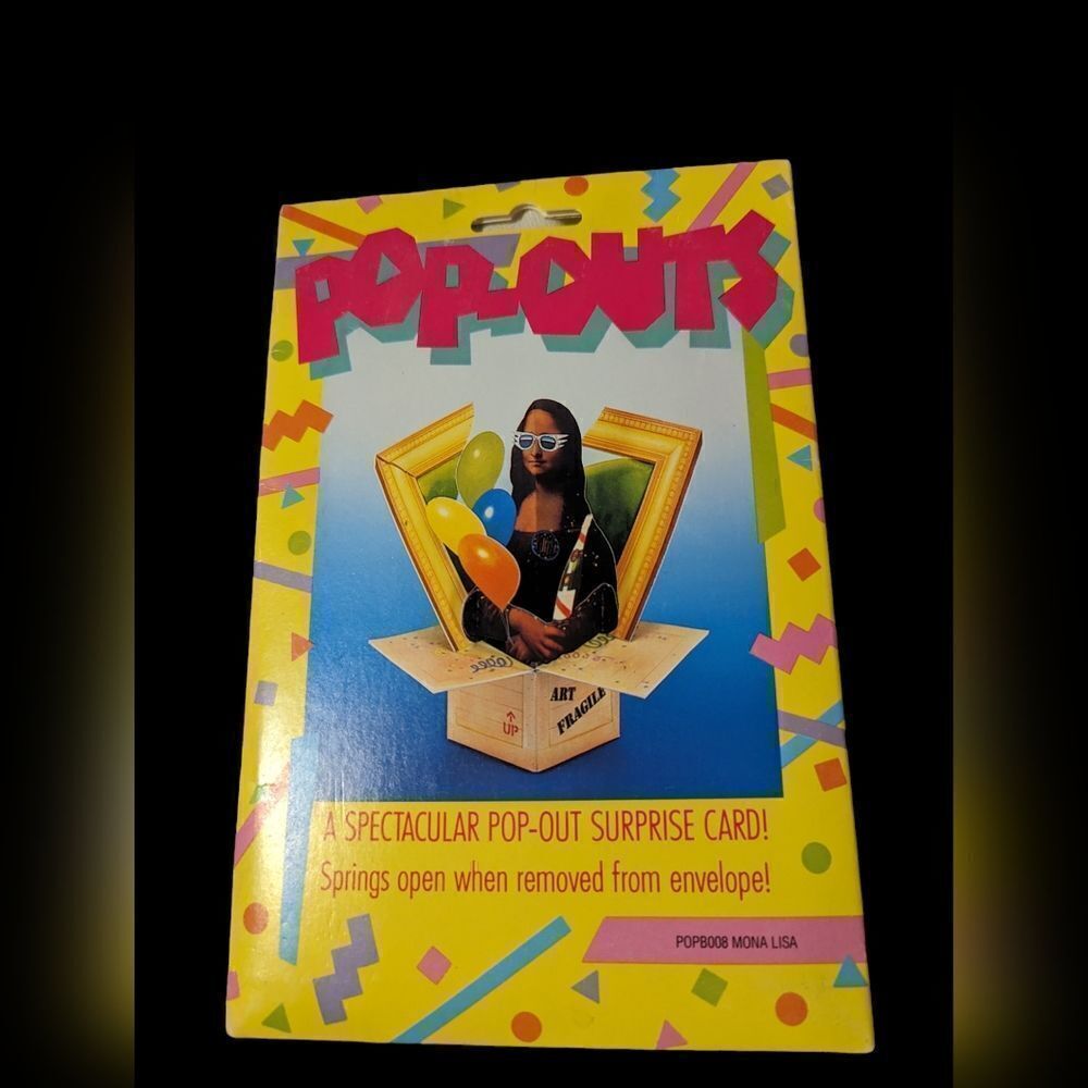 Vintage Mona Lisa Pop out card